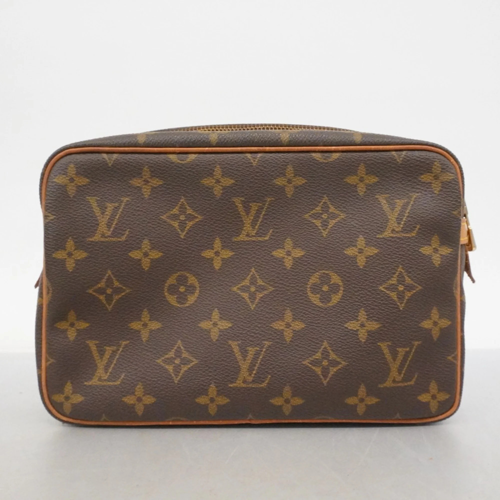 LOUIS VUITTON Authentic Brown Monogram Clutch Bag - Picture 12 of 12